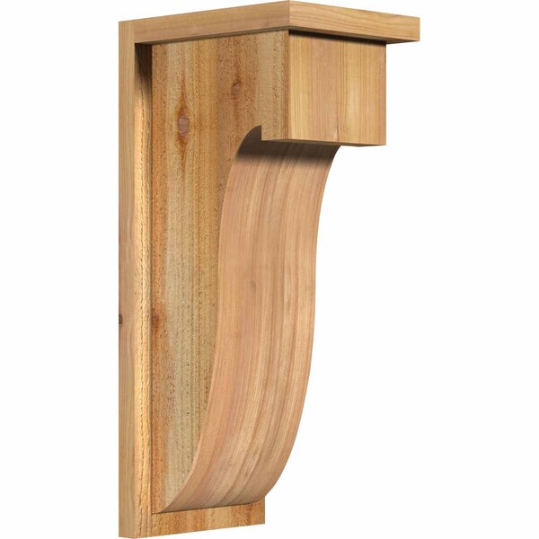 Ekena Millwork Del Monte Rough Sawn Corbel w/Backplate, Western Red Cedar, 8"W x 10"D x 22"H COR08X10X22DEL01RWR - main